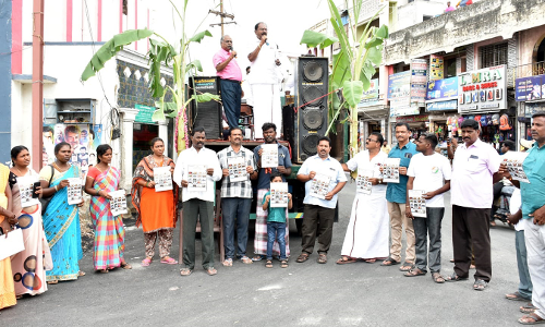 கள்ளக்குறிச்சியில் நகராட்சி சார்பில் தூய்மை பணி குறித்து பொதுமக்களுக்கு விழிப்புணர்வு