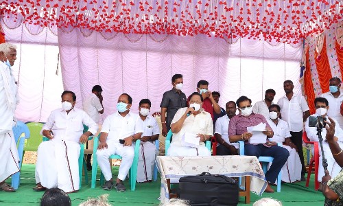 காட்பாடி தொகுதியில் அடிப்படை வசதிகள் நிறைவேற்றப்படும் - அமைச்சர் துரைமுருகன் உறுதி.