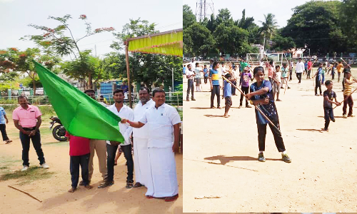 சிலம்பாட்டம் போட்டியில் வெற்றி பெற்றவர்களுக்கு பரிசு