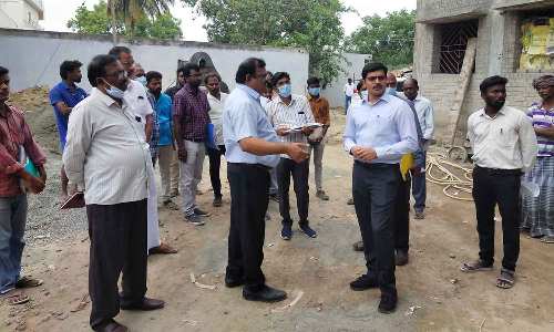 அனைவருக்கும் வீடு வழங்கும் திட்ட குடியிருப்புகளில் மேலாண்மை இயக்குநர் ஆய்வு