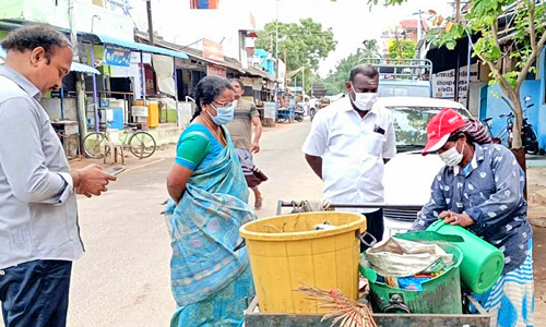 களக்காட்டில் நகராட்சி நிர்வாக இயக்குனர் ஆய்வு