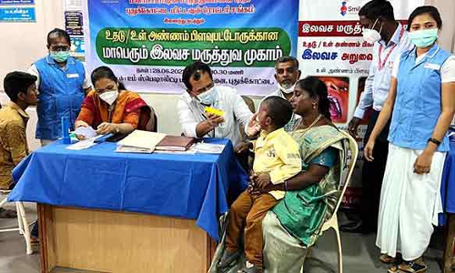 புதுக்கோட்டையில் உதடு, உள்அண்ணம் பிளவுபட்டோருக்கு இலவச மருத்துவ முகாம்