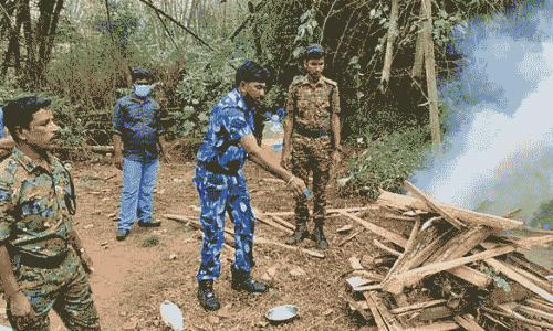 வனவிலங்குகளின் உடற்பாகங்கள் தீ வைத்து எரிப்பு