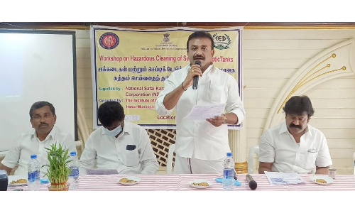 ஓசூர் மாநகராட்சி தூய்மைப்பணியாளர்கள் கருத்துப்பட்டறை