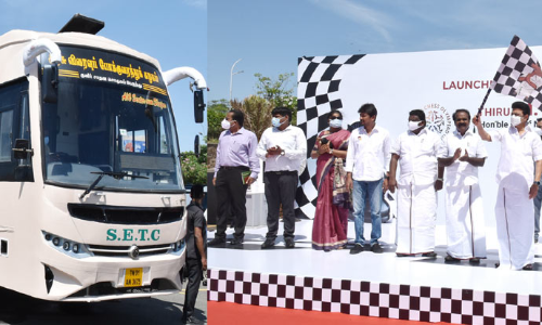 இது  நம்ம சென்னை, நம்ம செஸ்: விழிப்புணர்வு   பேருந்துகளை தொடங்கி வைத்த மு.க.ஸ்டாலின்