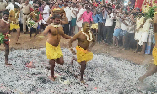 செந்துறை திரவுபதி அம்மன் கோவிலில் தீமிதி திருவிழா