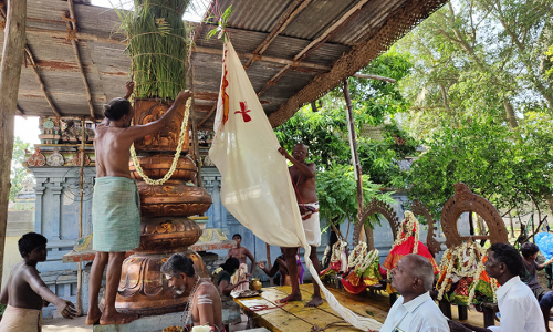 இன்று காலை கொடி ஏற்றத்துடன் தொடங்கியது: திருக்கண்டேஸ்வரம் நடனபாதேஸ்வரர் கோவில் பிரம்மோற்சவ விழா