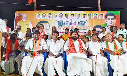 கந்தர்வகோட்டையில் பாரதிய ஜனதா கட்சி பொதுக்கூட்டம்