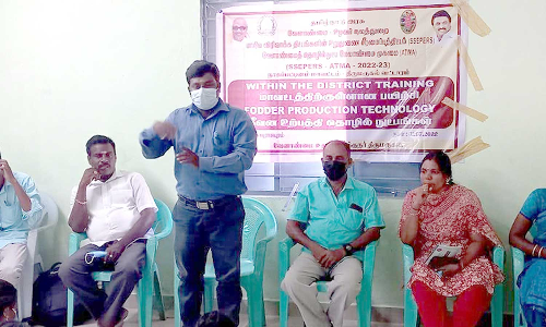 திருமருகலில் தீவன உற்பத்தி தொழிற் நுட்ப பயிற்சி
