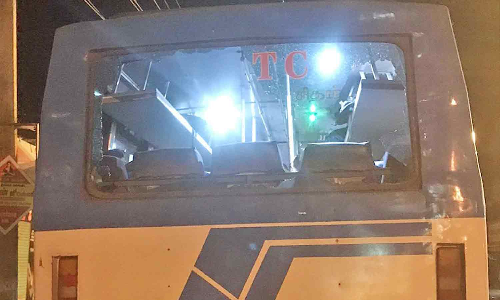 சிதம்பரத்தில் இன்று 2 அரசு பஸ்களின் கண்ணாடிகள் உடைப்பு