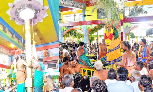 முக்கூடல் முத்துமாலை அம்மன் கோவில் திருவிழா கொடியேற்றம்