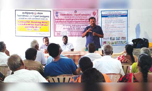 நல்லூர் கிராம விவசாயிகளுக்கு   மண்புழு உரம் உற்பத்தி தொழில்நுட்பப்பயிற்சி