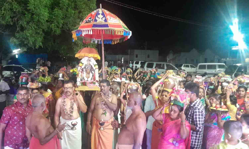 பல்லடம் அருகே சித்தம்பலம் காமாட்சி அம்மன் கோவிலில் பொங்கல் பூச்சாட்டு விழா