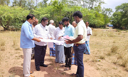 கந்தர்வக்கோட்டையில் வேளாண்திட்டப்பணிகள் ஆய்வு