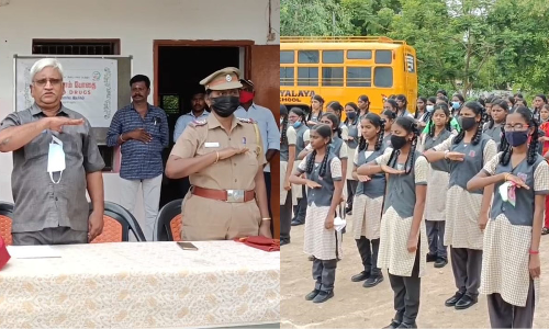 போதை ஒழிப்பை வலியுறுத்தி மாணவிகள் உறுதிமொழி