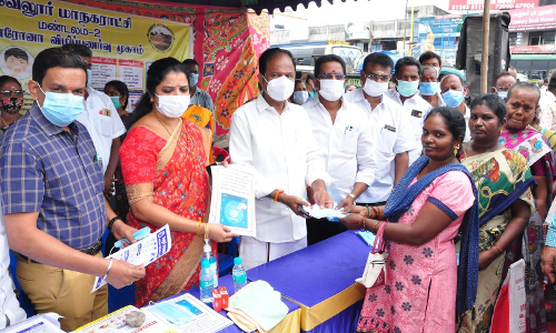 வேலூர் பழைய பஸ் நிலையத்தில் கொரோனா விழிப்புணர்வு