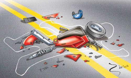 பைக் விபத்தில் ஆசிரியர் பலி