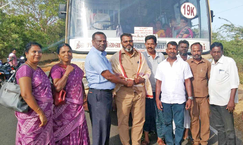 நவ்வலடி சிவந்தி ஆதித்தனார் மேல்நிலைப்பள்ளிக்கு மகளிர் இலவச பயண பஸ் சேவை நீட்டிப்பு