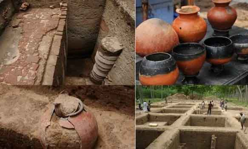 அகழாய்வில் கிடைத்த பண்டையகால பொருட்கள்