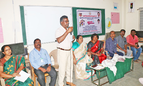 திருச்சி அரசு உயர்நிலைப்பள்ளியில் மேலாண்மைக்குழு கூட்டம்
