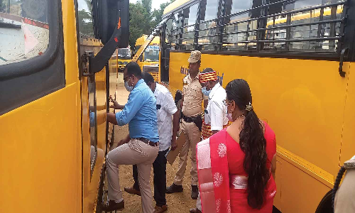 திருப்பத்தூரில் 179 பள்ளிவாகனங்களை கலெக்டர் ஆய்வு