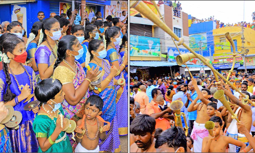 பக்தர்களுக்கு அன்னதானம் வழங்கிய அமைப்பினர்