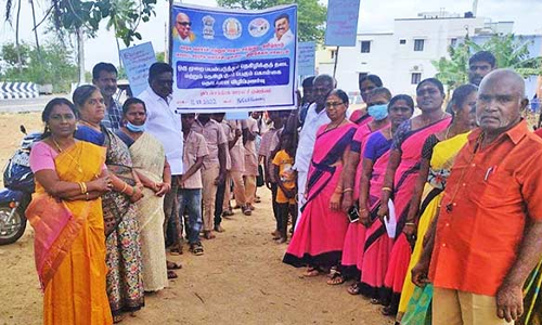 ஒட்டன்சத்திரம் அருகே பிளாஸ்டிக் ஒழிப்பு விழிப்புணர்வு