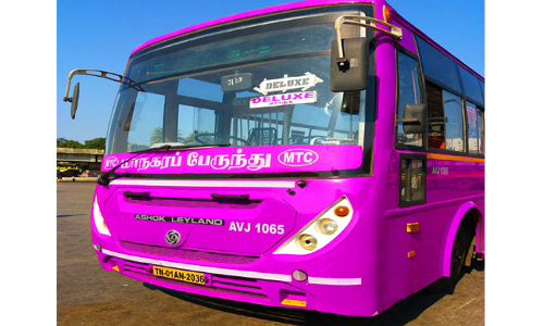 இலவச பயணம் மேற்கொள்ளும் பெண் பயணிகளுக்காக பிங்க் நிற பஸ்கள்