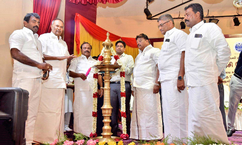 கூடங்குளம் அணுமின் நிலையத்தில் இளைஞர்களுக்கு தொழில் பயிற்சி தொடக்க விழா-  அமைச்சர் சி.வி.கணேசன் பங்கேற்பு