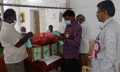 ஊரக உள்ளாட்சி இடைத்தேர்தலில் பதிவான வாக்குகள் எண்ணிக்கை