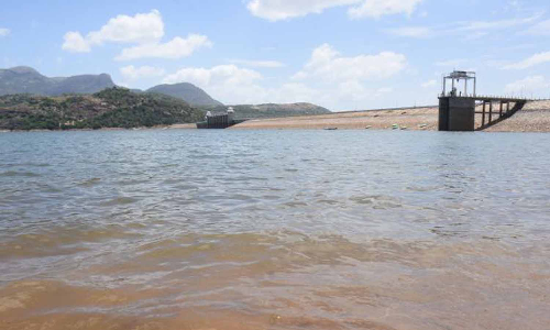 அமராவதி ஆற்றில் ஆர்ப்பரித்து செல்லும் தண்ணீர்