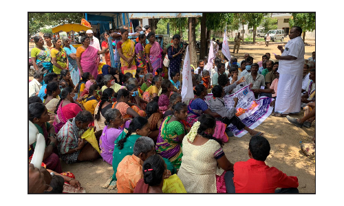 வேப்பனபள்ளியில்  மாற்றுத்திறனாளிகள் காத்திருப்பு போராட்டம்