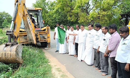 சோளிங்கரில் சாலை விரிவாக்கம்