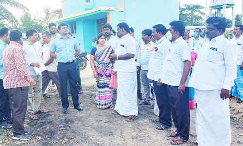 புதுப்பாளையம் ஊராட்சியில் கலெக்டர் ஆய்வு