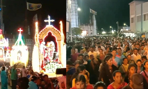 உத்திரிய மாதா ஆலய தேர் பவனி