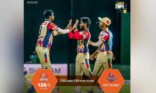 டி.என்.பி.எல். கிரிக்கெட்: சென்னை அணி வெற்றி பெற 139 ரன்கள் இலக்கு