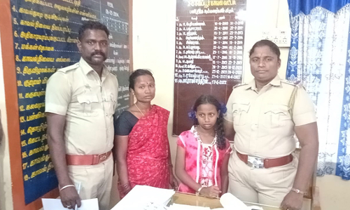 நடுவழியில் தவித்த சிறுமியை மீட்ட வேப்பூர் போலீசார்