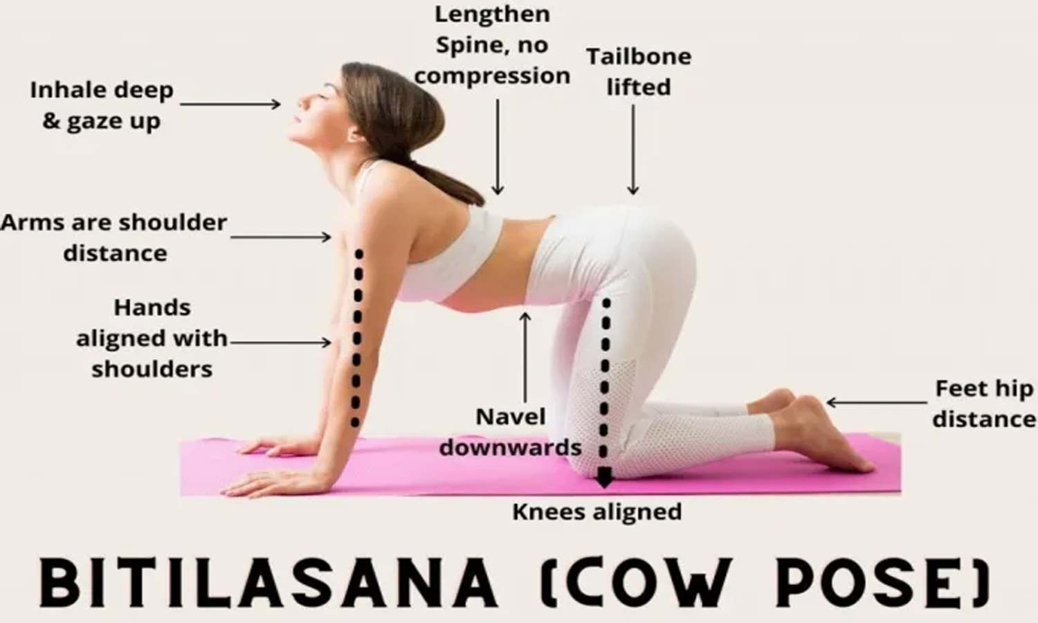 Cow Pose has So many benefits. Cow pose is one of the first yoga poses we  learn in our asana practice. If you are a be… | Yoga facts, Yoga poses, Easy