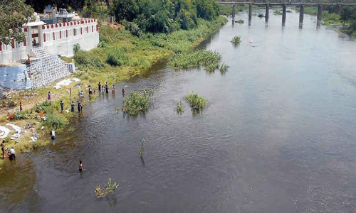 அமராவதி ஆற்றில் வண்ண குறியீடு மூலம் வெள்ள அபாய எச்சரிக்கை