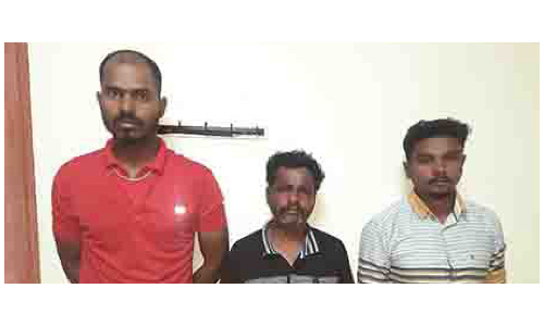 பாலக்கோடு அருகே  ரெயில்வே கேட் மேனை தாக்கிய  3 பேர் சிறையில் அடைப்பு