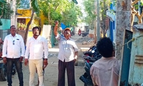 சுனாமி குடியிருப்பில் புதிய மின் கம்பம்