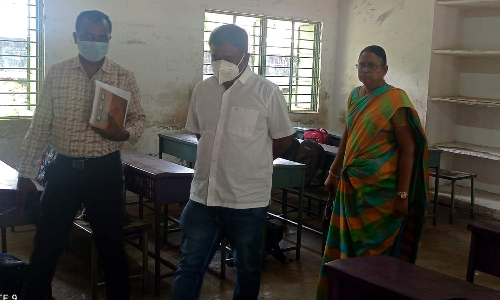 டி.என்.பி.எஸ்.சி. தேர்வு மையத்தில் தேர்வாணைய உறுப்பினர் ஆய்வு