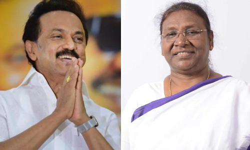 குடியரசுத் தலைவராக தேர்வு செய்யப்பட்டிருக்கும்  திரவுபதி முர்முவுக்கு முதலமைச்சர் மு.க.ஸ்டாலின் வாழ்த்து