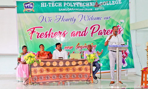 சமூகரெங்கபுரம்  ஹைடெக் பாலிடெக்னிக் கல்லூரியில் முதலாம் ஆண்டு வகுப்புகள் தொடக்கவிழா
