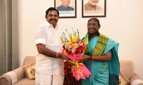 டெல்லியில் திரவுபதி முர்முவை சந்தித்து எடப்பாடி பழனிசாமி வாழ்த்து