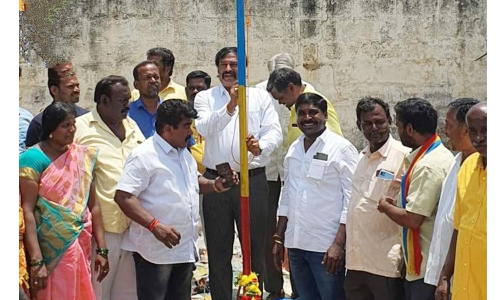 ஓசூரில் பா.ம.க. கொடியேற்று விழா