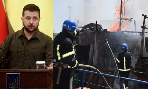 உக்ரைனின் ஒடேசா துறைமுகம் மீது ரஷியா ஏவுகணை தாக்குதல்- ஒப்பந்தத்தை மீறியதாக ஜெலன்ஸ்கி குற்றச்சாட்டு