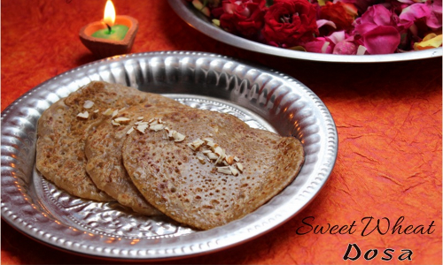 கிராமத்து ஸ்டைல் கோதுமை வெல்ல தோசை