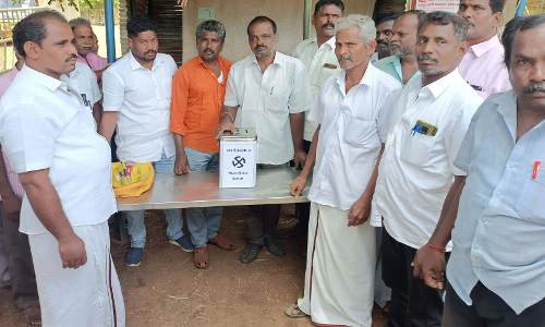 ஆலங்குடி பணிமனையில் தி.மு.க. தொழிற் சங்க தேர்தல்