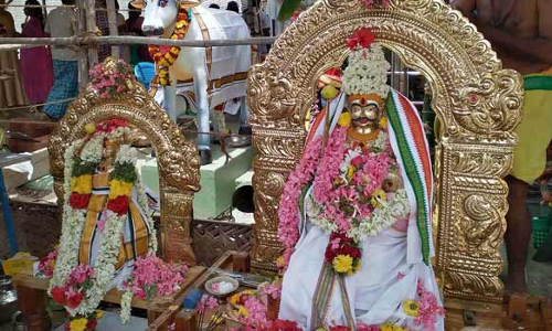 கோவில் சிலைகளுக்கு கண் திறப்பு நிகழ்ச்சி